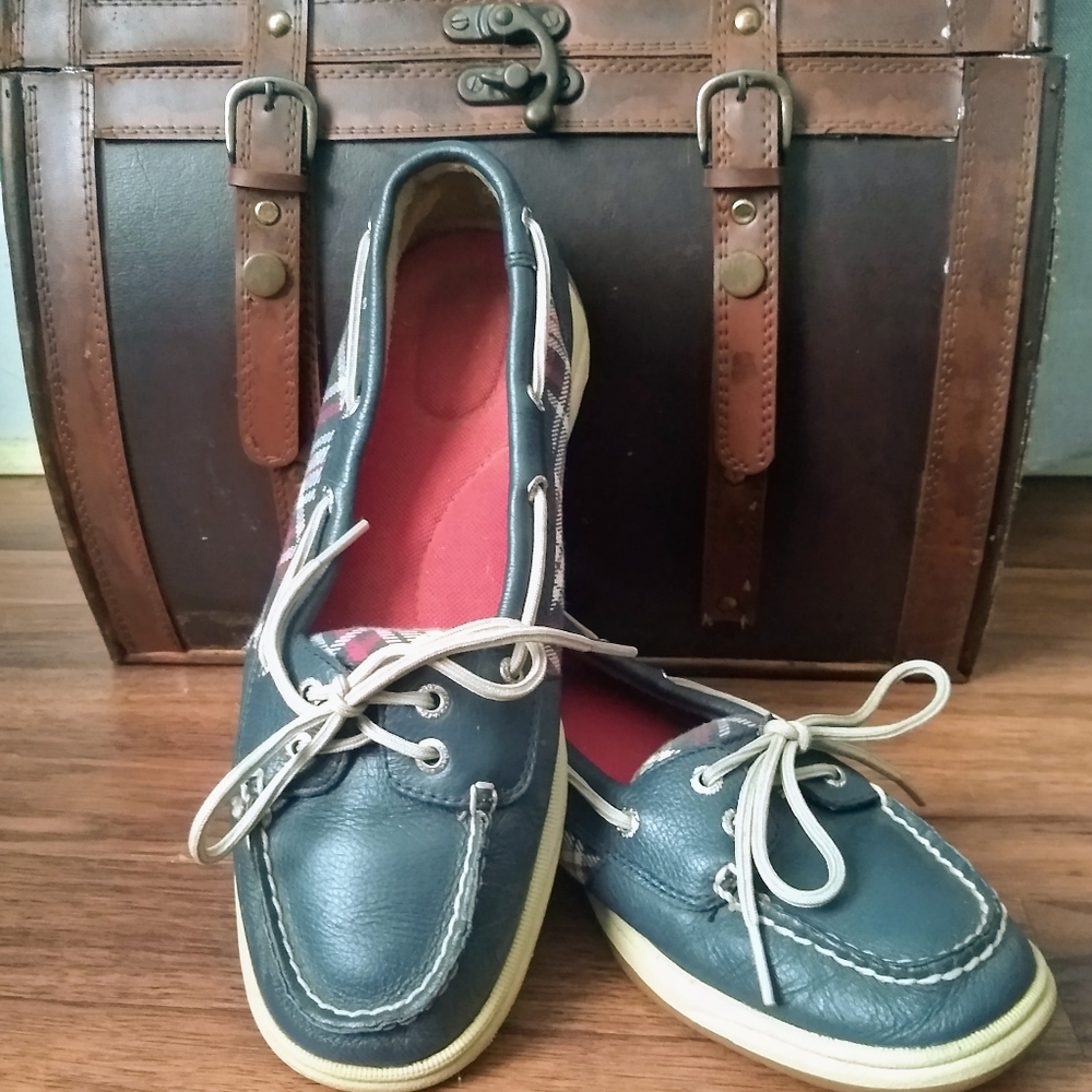 Sperry | Laguna Plaid Slip-On Top Sider Boat Shoe | Size 8